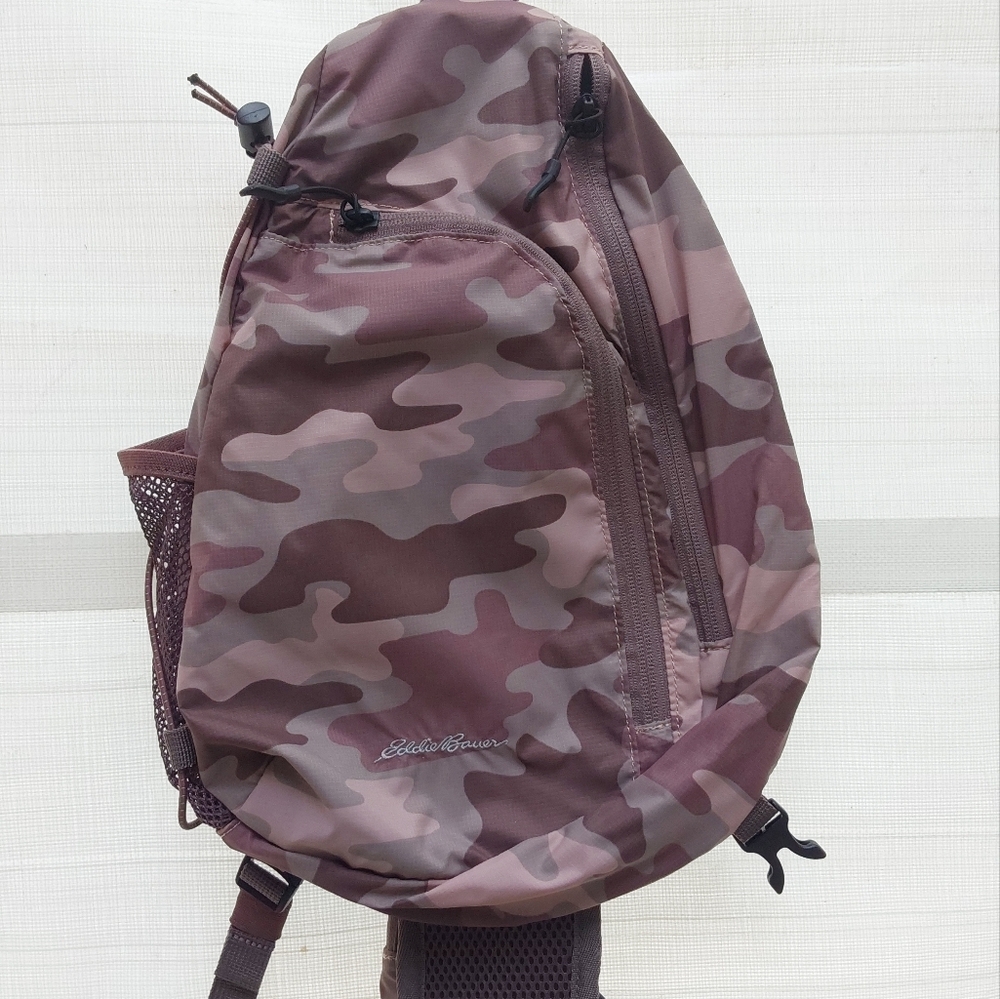Eddie Bauer Camo 1 Shoulder Backpack Shades Of Pink